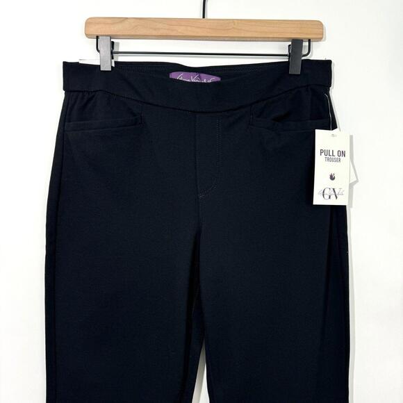 Gloria Vanderbilt Women’s Size 8 Black Pull On High Rise Ponte Trouser Pants New - Picture 3 of 12